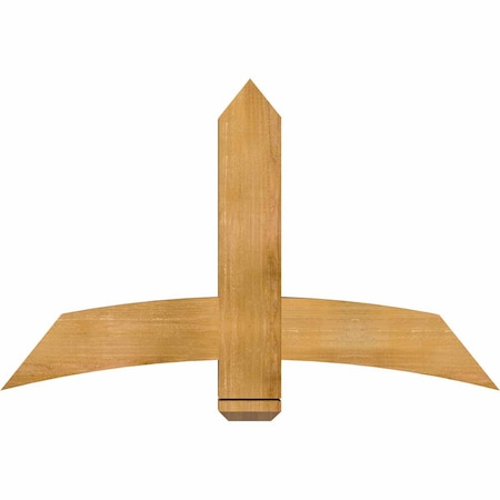 Ekena Millwork Bellingham Rough Sawn Timber Gable Bracket, Western Red Cedar, 48"W x 30"H x 4"D x 6"F, 15/12 Pitch GBW048X30X0406BEL00RWR